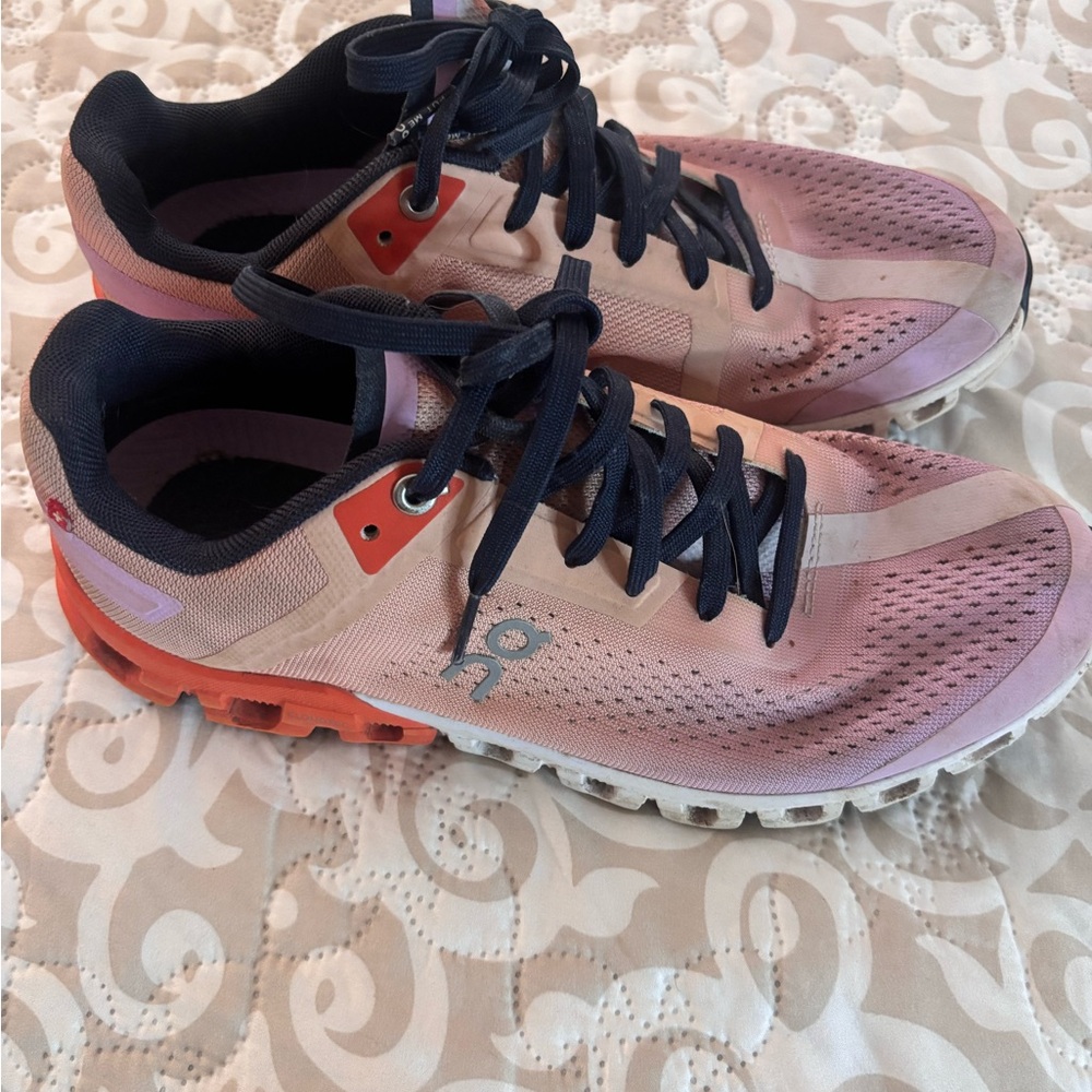 OnCloud Women's Running Shoes in Pink and Orange